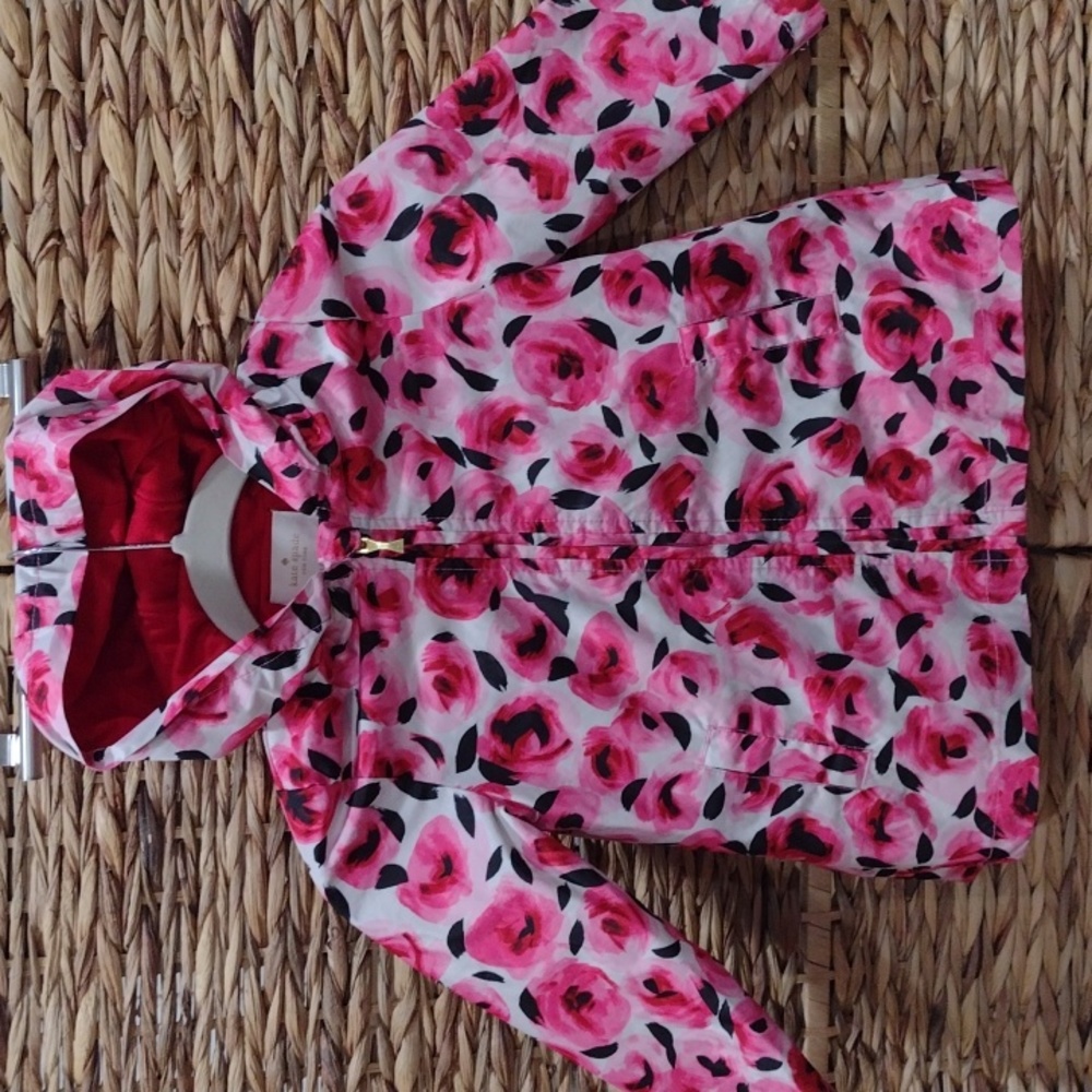 Kate Spade kids rain jacket with flowers size 3T